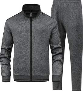 Colección de invierno transpirable con capucha de algodón 100% para hombre, conjunto de pantalones de chándal con capucha, ropa esencial cómoda - Product Image 2