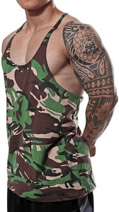 Camiseta sin mangas de gimnasio para hombre, transpirable, acanalado, absorbente - Product Image 3