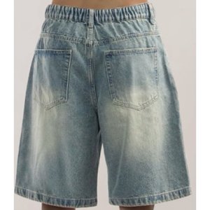 2021 nuevo verano alta calidad 100% algodón Denim Vintage hombres pantalones cortos Casual negocios Social cintura elástica 10 colores bordado - Product Image 2