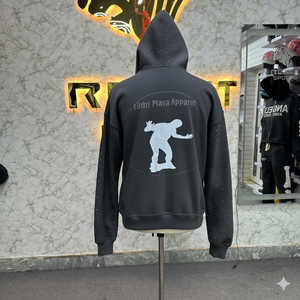 Tendance Mode Fabricant professionnel Sweat à capuche zippé Puff Printed fabriqué en usine Sweats à capuche à bas prix pour hommes - Product Image 2