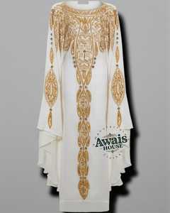 Phong Cách Dân tộc Cộng Với Kích Thước Trọng Lượng Nhẹ Trắng Hồi Giáo Cầu Nguyện Abaya Caftan Ăn Mặc Và Jalabiya Hijab Áo Thiêu Cho Eid Và Ramadan - Product Image 2