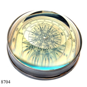 Brújula Náutica de Latón Tallado, Fabricada y Exportada por Fabricantes Indios, Brújula Marina de Metal para Regalos Empresariales - Product Image 3