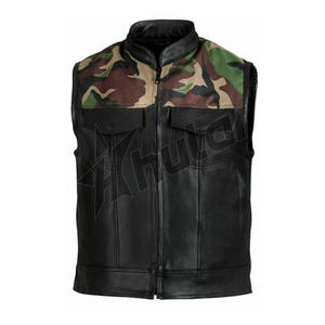 Custom Club Outwear Gilet en cuir de course de moto marron pour hommes avec fermeture éclair Qualité supérieure pour les amateurs de course - Product Image 3
