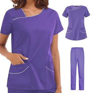 Gran oferta, conjuntos de uniformes de enfermera suaves lavables antiarrugas, uniformes de mujer para Hospital, uniformes médicos, trajes de enfermería - Product Image 4