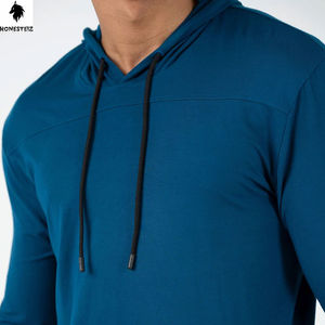 100% coton Polyester léger de haute qualité conçu sur mesure sweats à capuche pour hommes motif solide col à capuche hiver vêtements décontractés - Product Image 4