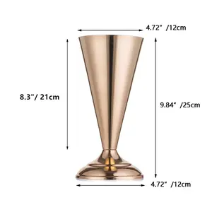 Florero de Aluminio Pulido de Lujo, Elegante Centro de Mesa para Comedor, Vestíbulo de Hotel y Decoración de Eventos - Product Image 5