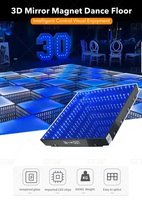 Piste de danse LED fiable avec panneaux miroir et effet 3D, éclairage de scène, fournitures pour mariages, événements et spectacles