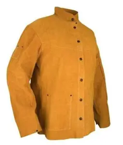 कारखाना अनुकूलित भारी शुल्क चमड़े की लौ प्रतिरोधी वेल्डिंग जैकेट वेल्डिंग कपड़े के साथ समग्र सूट