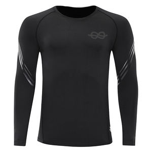 Camiseta deportiva OEM hecha a medida de manga larga para hombre, ropa de gimnasio impresa de calidad al por mayor - Product Image 4