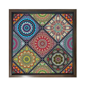 ถาดเสิร์ฟไม้06ถาดสำหรับตกแต่งโต๊ะ8x8นิ้วดีไซน์สำหรับบ้านสำนักงานและห้องครัว - Product Image 6