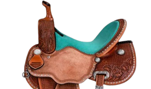 Selle de cheval Western pour Barrel Racing, en cuir de tambour teint à la main, de qualité supérieure, taille personnalisable, confortable pour la randonnée équestre - Product Image 5