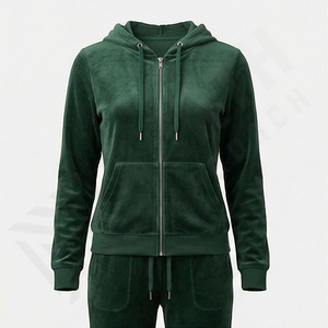 Ensemble de survêtement en velours pour femme, haut de sport, sweat-shirt et pantalon de survêtement pour femme, ensemble décontracté tendance, doux et confortable, couleur personnalisée - Product Image 1