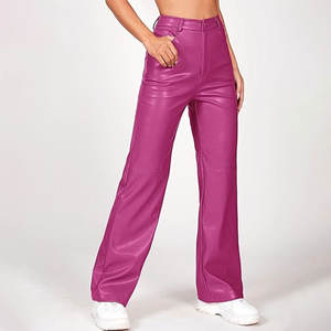 Pantalons en cuir grande taille Pantalons en cuir personnalisés pour femmes Pantalons en cuir nouveau design pour la vente en ligne - Product Image 2