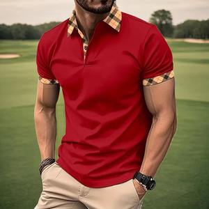 Camiseta de Manga Corta para Hombre, Talla Grande, Estilo Europeo Americano, Transpirable, de Secado Rápido, para Verano, Informal de Negocios, con Estampado - Product Image 3