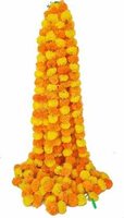 Mogra Artificial caléndula flor guirnalda festiva templo telón de fondo colgante decoración del hogar boda Haldi Mehndi decoración cuerdas