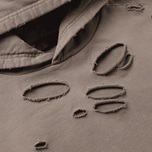 Top <b>Trendy</b> Men Distressed Winter <b>Hoodie</b> Heavyweight 100% Cotton Streetwear Custom Logo Option OEM ODM Wholesale Factory Direct - Product Image 4