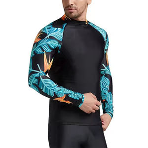 Camiseta Deportiva de Compresión para Hombre, Spandex/Poliéster, Lisa, 190 GSM, Secado Rápido, Transpirable, Personalizable con Impresión OEM, Mangas Largas - Product Image 1