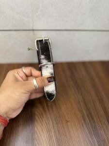 ปลอกคอสุนัขหนังวัวลายหัวกะโหลกโบฮีเมียนปรับความยาวได้หัวเข็มขัดทองแดงดีไซน์สวย - Product Image 4