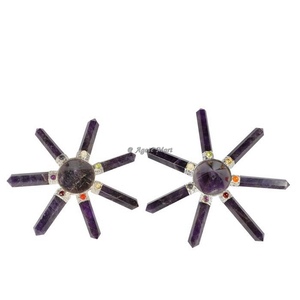 Auténtico generador de energía de siete cristales de Chakra ágata Natural Multi-piedra preciosa tallada Feng Shui amor grabado decoración del hogar - Product Image 4