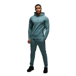 Conjunto de ropa de gimnasio de invierno con logotipo personalizado para hombre, sudadera deportiva transpirable a prueba de viento, chándal estampado de Color puro en Tallas grandes - Product Image 1