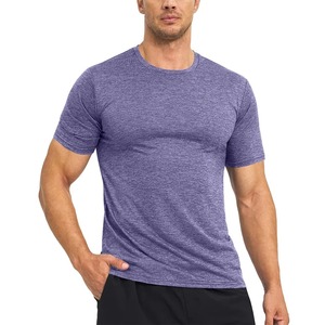 Camiseta de algodón 100% de alta calidad para hombre, venta al por mayor, tela de punto transpirable de manga corta clásica recortada de talla grande - Product Image 4