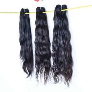 Raw Indian Manufactures Natural Color Aligned Cuticle No Processing Virgin Women's Black Hair Bundle Human Hair <b>Extensions</b> - Product Image 5