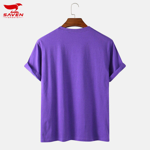 Camisetas de Verano 100% Algodón, MOQ Bajo, Fabricación al por Mayor y Personalización, Camisetas Lisas para Hombre, Casuales, que Absorben la Humedad - Product Image 2