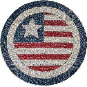 Heavy Duty Made in Polyester Bead <b>Placemat</b> With <b>Black</b> Leaf Design Kitchen Ware Product Dining Table Decorative Mat for Home - Product Image 4