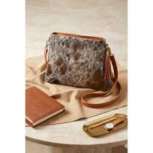 Bolso Bandolera de Cuero Vacuno Hecho a Mano Estilo Vintage con Borla - Bolso de Hombro Bohemio para Mujer - Product Image 1