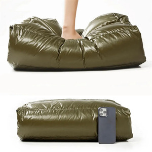 Luxe moelleux épais automne et hiver à capuche doudoune hommes extérieur thermique duvet de canard Parkas noir/vert armée - Product Image 5