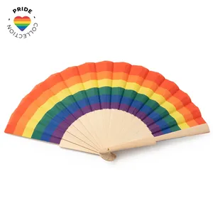 พัดลมรูปทรงปาลูสีรุ้งแบบสั่งทำพิเศษสำหรับงานส่งเสริมการขาย - Product Image 1