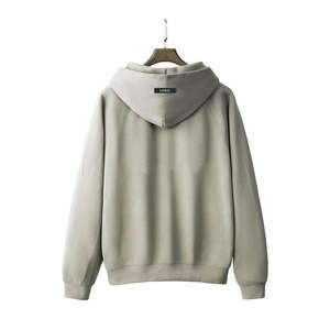 Sweat à capuche unisexe coupe oversize en polyester écoresponsable délavé, avec poche avant, style streetwear, décontracté, coupe-vent, séchage rapide pour l'hiver - Product Image 2