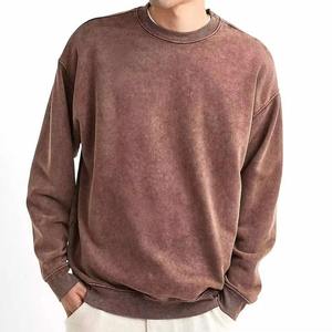 Nueva Sudadera de Algodón 100% para Hombre, Unisex, de Invierno, Manga Larga, Lavado Ácido, Gruesa, Ecológica y Transpirable - Product Image 1