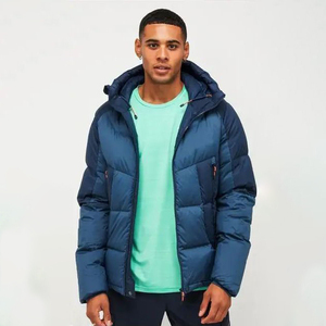 Customized <b>Thin</b> Canvas Puffer <b>Man</b> <b>Jacket</b> with Stand Collar and Pocket Wholesale Winter <b>Jacket</b> Featuring Custom OEM Logo - Product Image 3