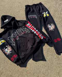 Sudadera con capucha desgastada de gran tamaño con Impresión digital personalizada de peso pesado para hombre, ropa de calle recortada con cremallera, Sudadera con capucha de lavado ácido de algodón 100% - Product Image 3