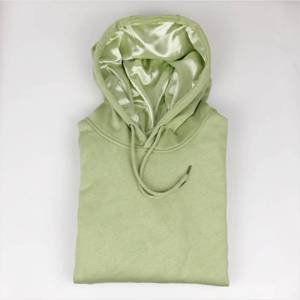 เสื้อสเวตเตอร์มีฮู้ดผ้าซาตินสำหรับผู้ชาย,เสื้อฮู้ดบุด้านในมีฮู้ดผ้าคอตตอนหนาสีพื้น - Product Image 3