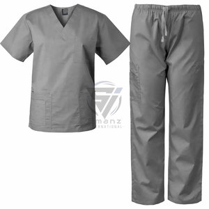 Conjunto de Uniformes Médicos Unisex con Logotipo Personalizado, Camiseta de Cuello en V de Lona de Algodón Suave, Pantalones de Cintura Alta, Regalo - Product Image 5