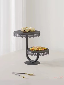ที่วางเค้กทำจากไม้และเรซิ่นที่ตกแต่งอย่างหรูหราแท่นวางขนมหวานสำหรับงานเลี้ยงวันเกิดงานแต่งงานและห้องครัวในบ้านแบบทันสมัยใช้จากอินเดีย - Product Image 2