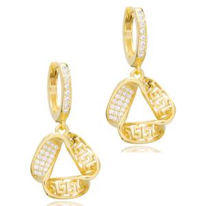 Pendientes Colgantes de Zirconia con Forma Geométrica Única, Hechos a Mano en Turquía, Joyería de Plata de Ley 925 al por Mayor - Product Image 4