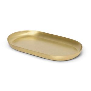 Bandeja DE SERVICIO DE Metal de latón chapado en oro de forma ovalada cara para el hogar Bandeja de mesa para servir alimentos Atractivo diseñador para servir alimentos - Product Image 4