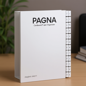 Organiseur de bureau PAGNA en carton/papier laminé argenté A4 A-Z à 24 compartiments - Product Image 3