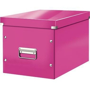 Leitz Click Store WOW Cube L Archive <b>Box</b> A4 32x31x36 cm Grey Laminated Cardboard - Product Image 1