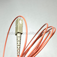 Kabel Patch Fiber Optik Single Mode OM2 SC-SC Diameter 0.81mm Simplex/Duplex untuk FTTH, Panjang Dapat Disesuaikan - Merek DAMU