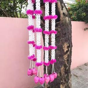 Guirnalda de capullos de loto artificiales y jazmín Mogra para boda india, Diwali, decoración islámica, templo, decoración de eventos festivos - Product Image 5