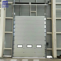 Porte sectionnelle industrielle sur mesure, panneau sandwich PU isolé, porte relevable pour entrepôt, usine et quai de chargemen