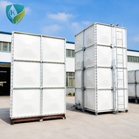 Réservoir d'eau modulaire préfabriqué en panneaux sectionnels boulonnés SMC GRP pour campement isolé