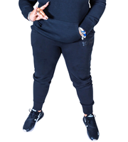 Conjunto Deportivo de Dos Piezas con Capucha y Pantalones de Felpa para Mujer, Color Azul Rey, de la Hermandad Zeta Phi Beta, Bordado y Personalizable