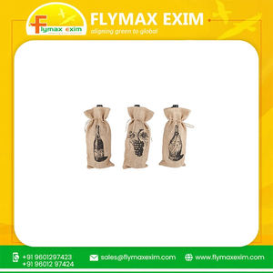 Best Price Stylish Jute <b>Drawstring</b> Wine Bottle Bag Eco-Friendly Promotional Gift Bag for Sale - Product Image 2