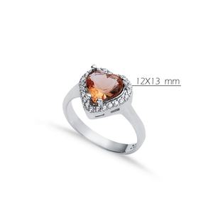 Anillo de sultanita con diseño de corazón, joyería para mujer, venta al por mayor, joyería de plata de ley 925 hecha a mano turca - Product Image 2