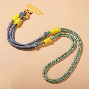 Cordon de cou et dragonne réglables en polyester jacquard de 5 mm pour téléphone portable, avec clip coloré – Vente en gros - Product Image 3